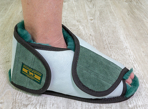 Pressure Care and Wrap Around Slippers, Open Toe with rubber sole (pair)
