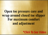 Pressure Care and Wrap Around Slipper, Closed Toe with Rubber Sole (Pair)
