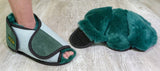 Pressure Care and Wrap Around Slippers, Open Toe with rubber sole (pair)
